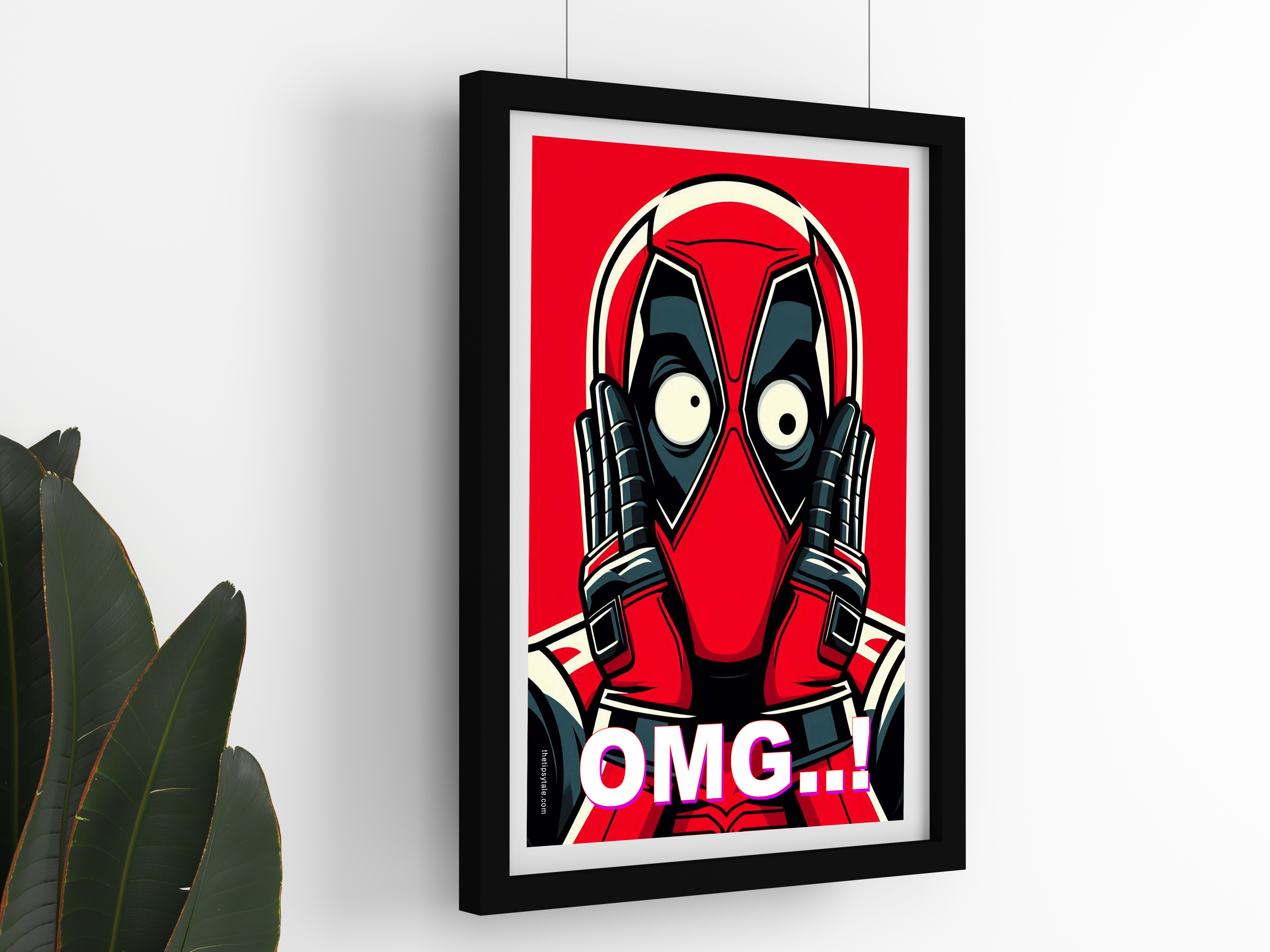 FRAMED "OMG" Poster – A4 Size - Marvel Theme