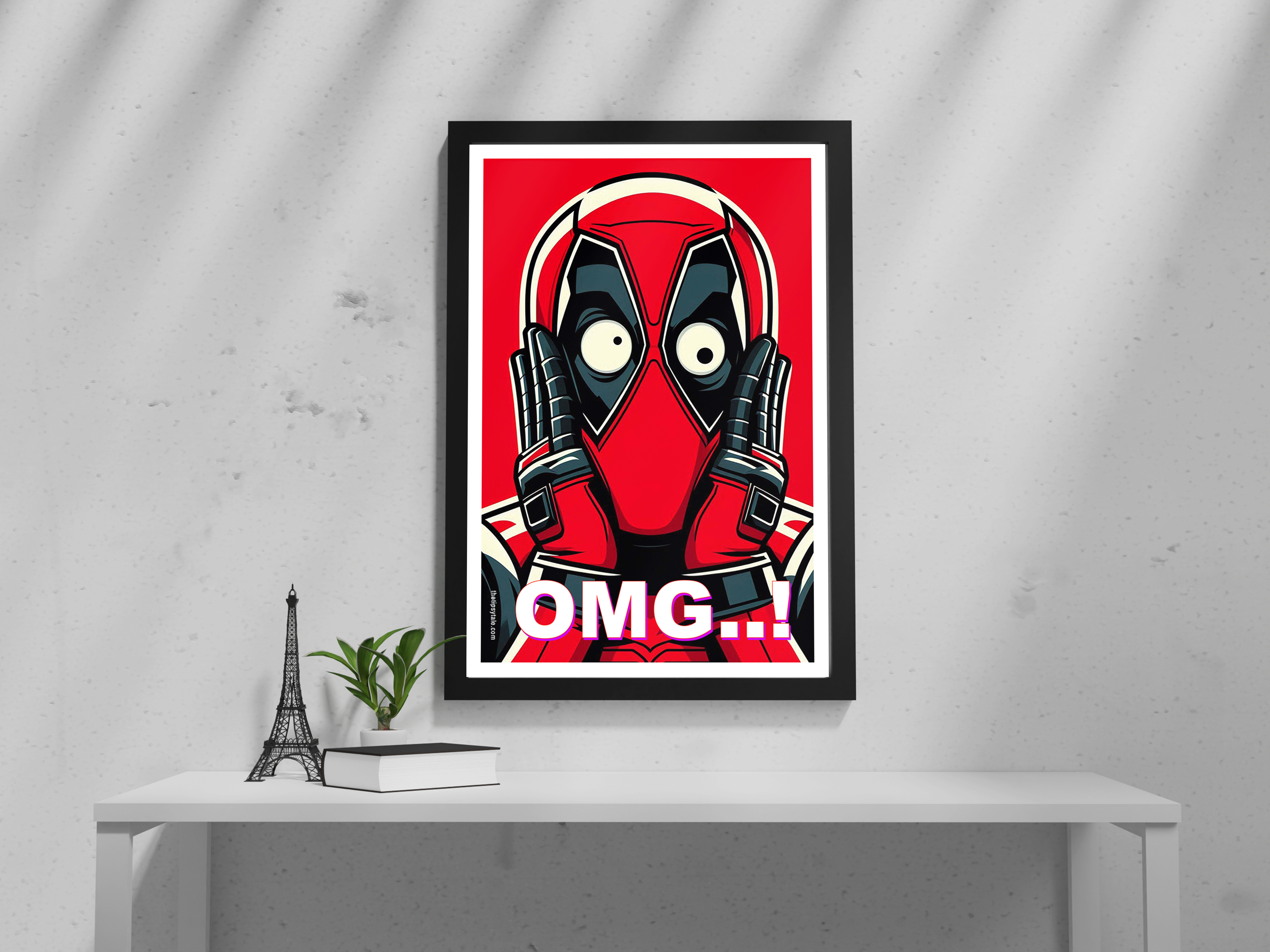 FRAMED "OMG" Poster – A4 Size - Marvel Theme