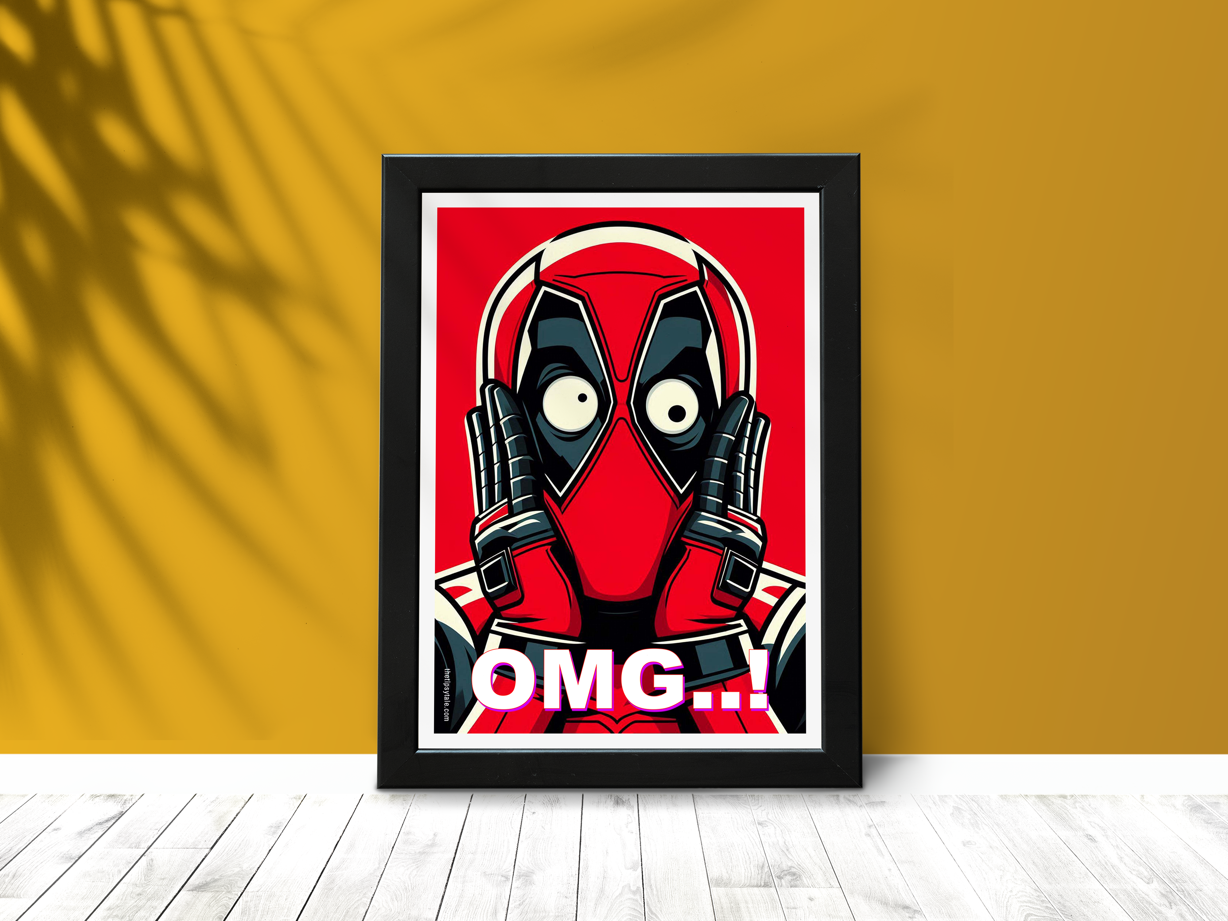 FRAMED "OMG" Poster – A4 Size - Marvel Theme