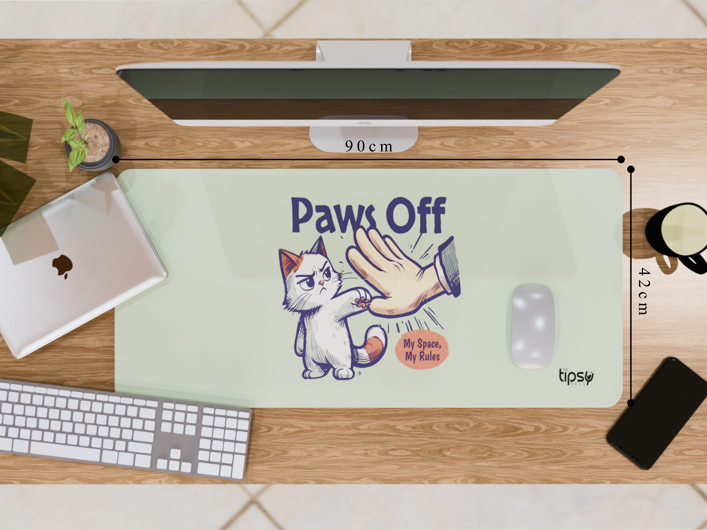 "Nine Lives, Zero Fears" Gaming Mousepad – Elevate Your Gaming Experience