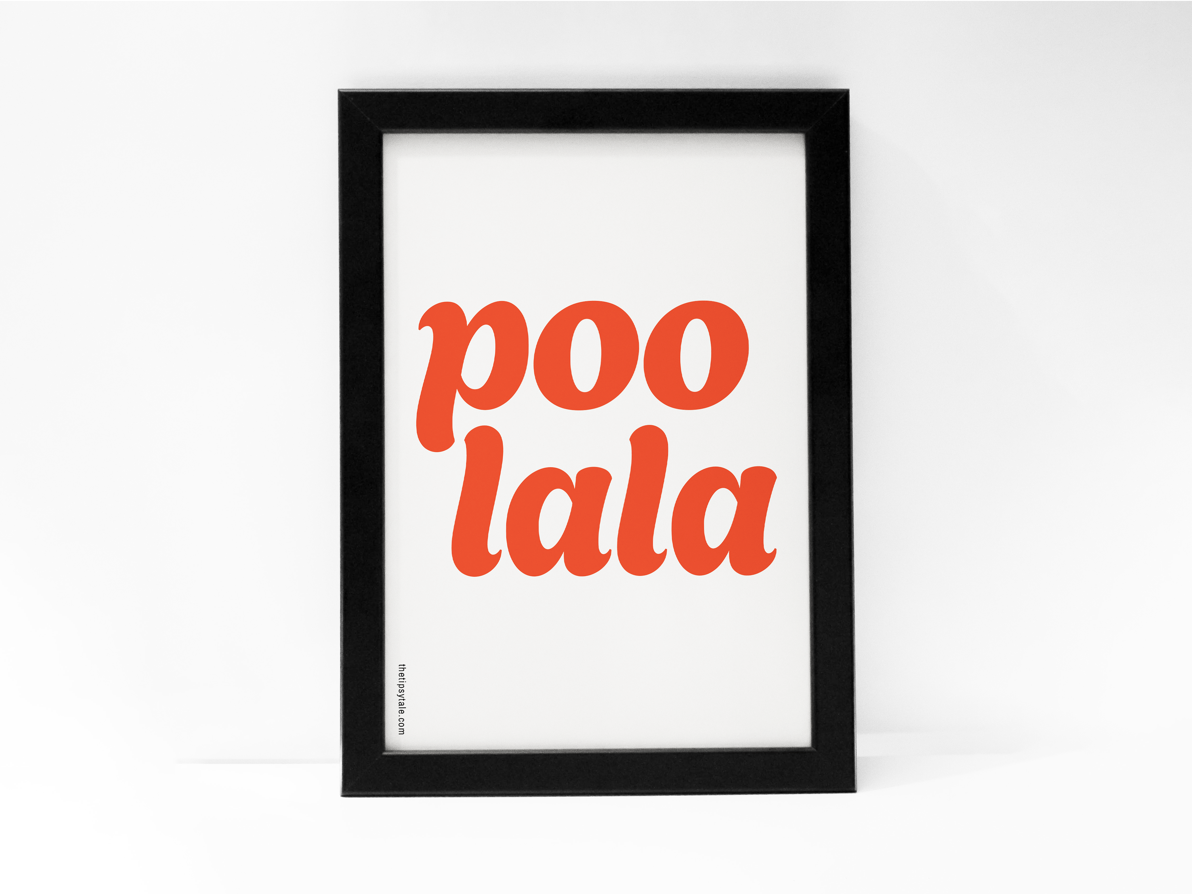 FRAMED "Poo Lala" Poster – A4 Size - Bathroom Theme