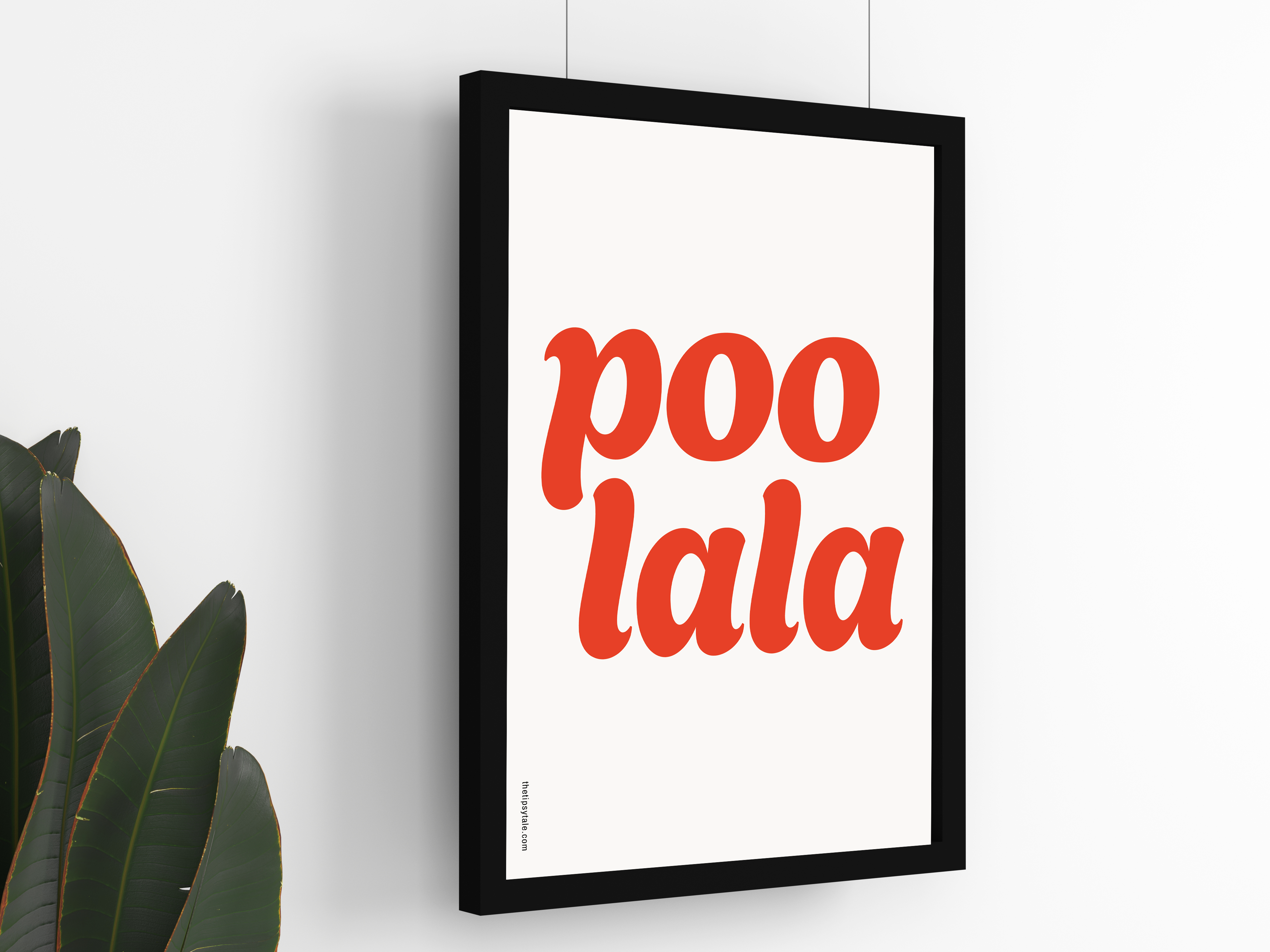 FRAMED "Poo Lala" Poster – A4 Size - Bathroom Theme