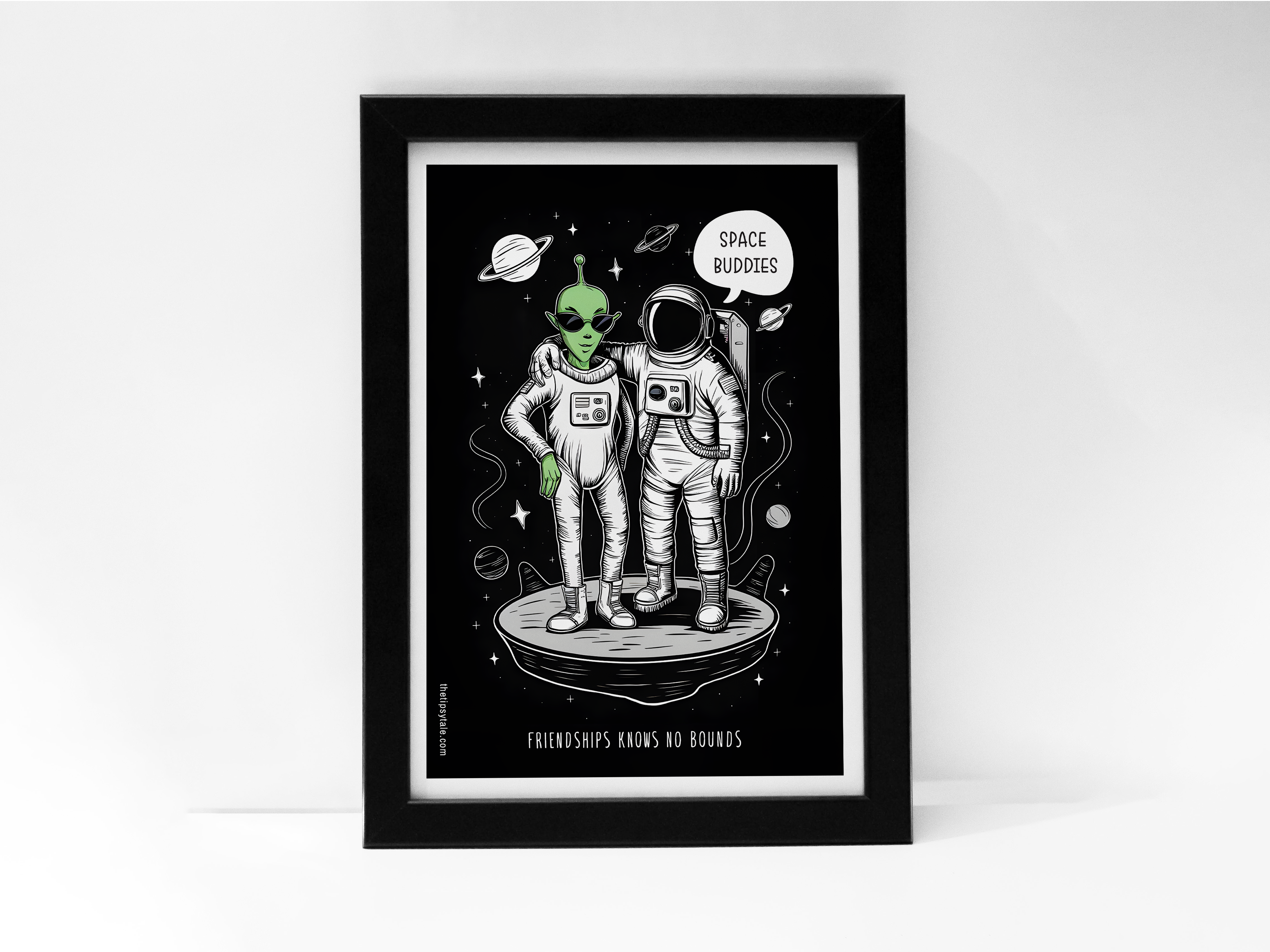 "Buddies On Space" Poster – Add a Touch of Personality to Your Space