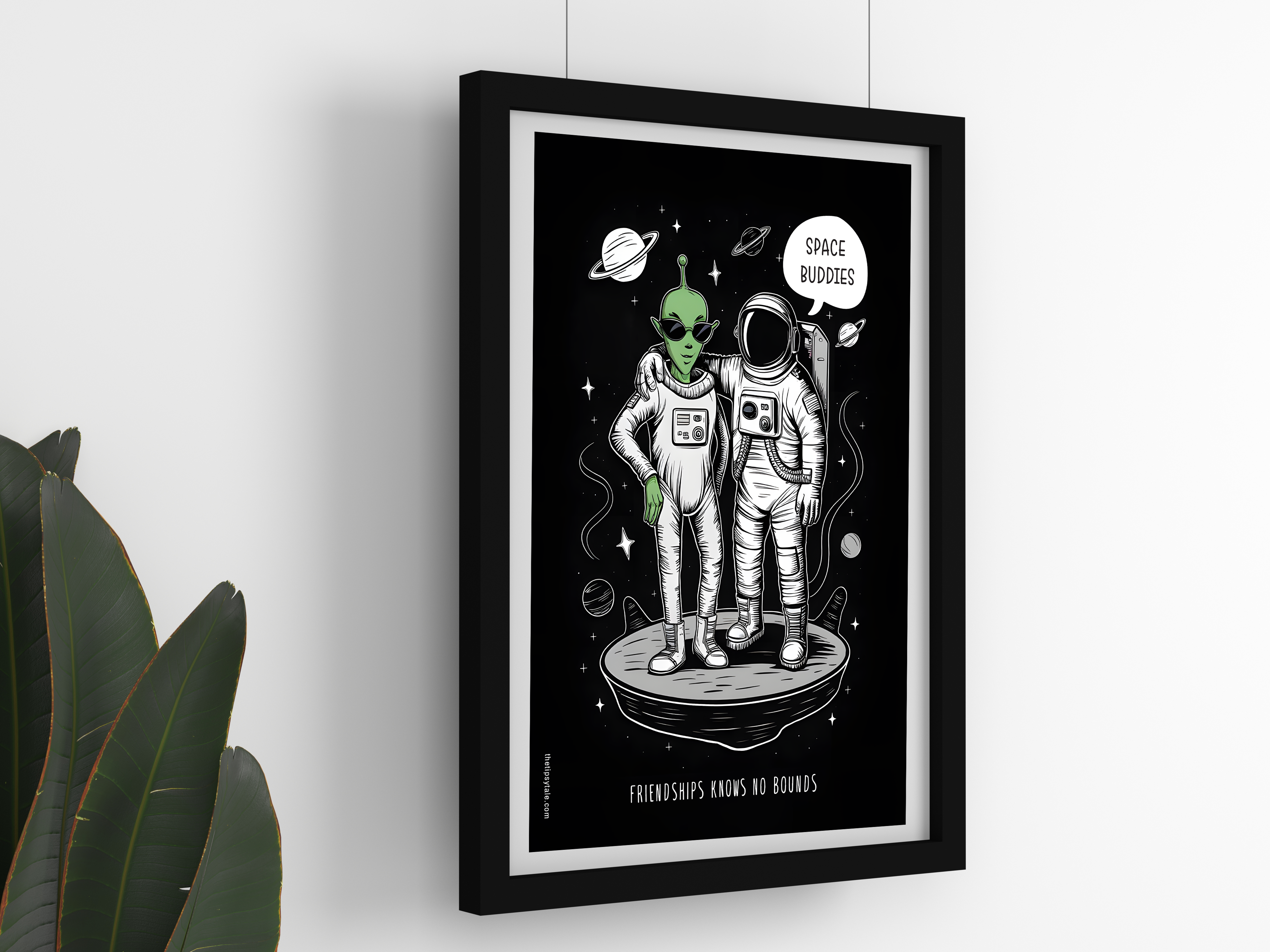 "Buddies On Space" Poster – Add a Touch of Personality to Your Space