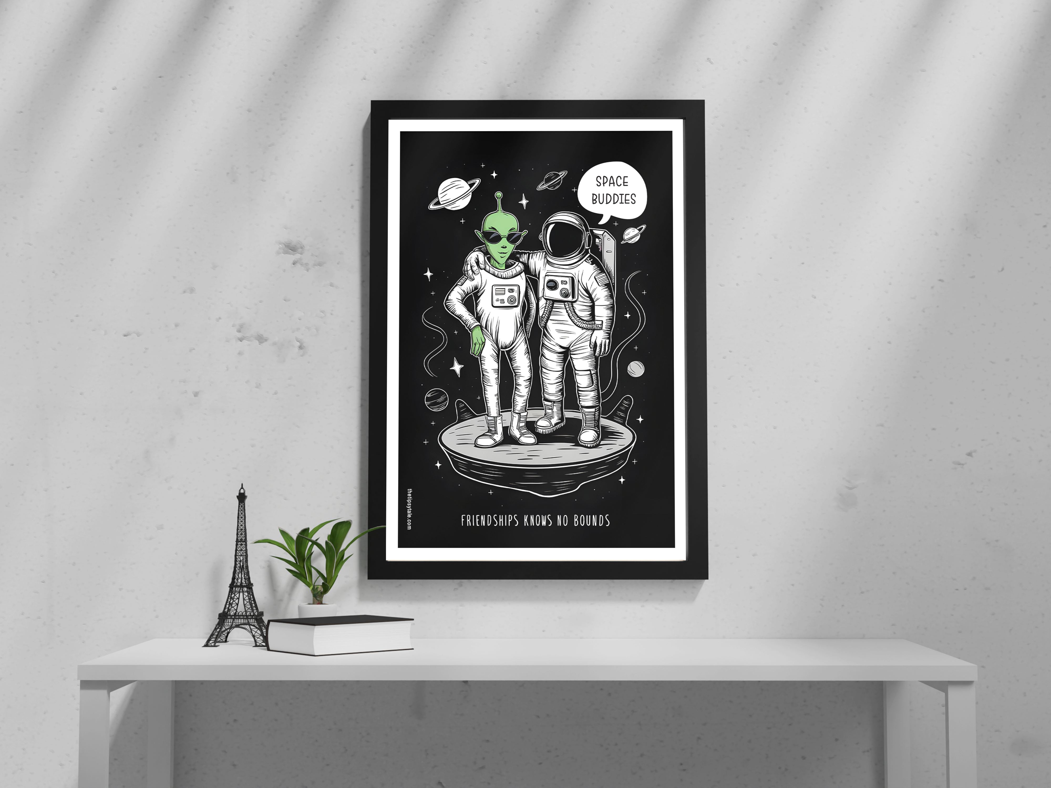 "Buddies On Space" Poster – Add a Touch of Personality to Your Space