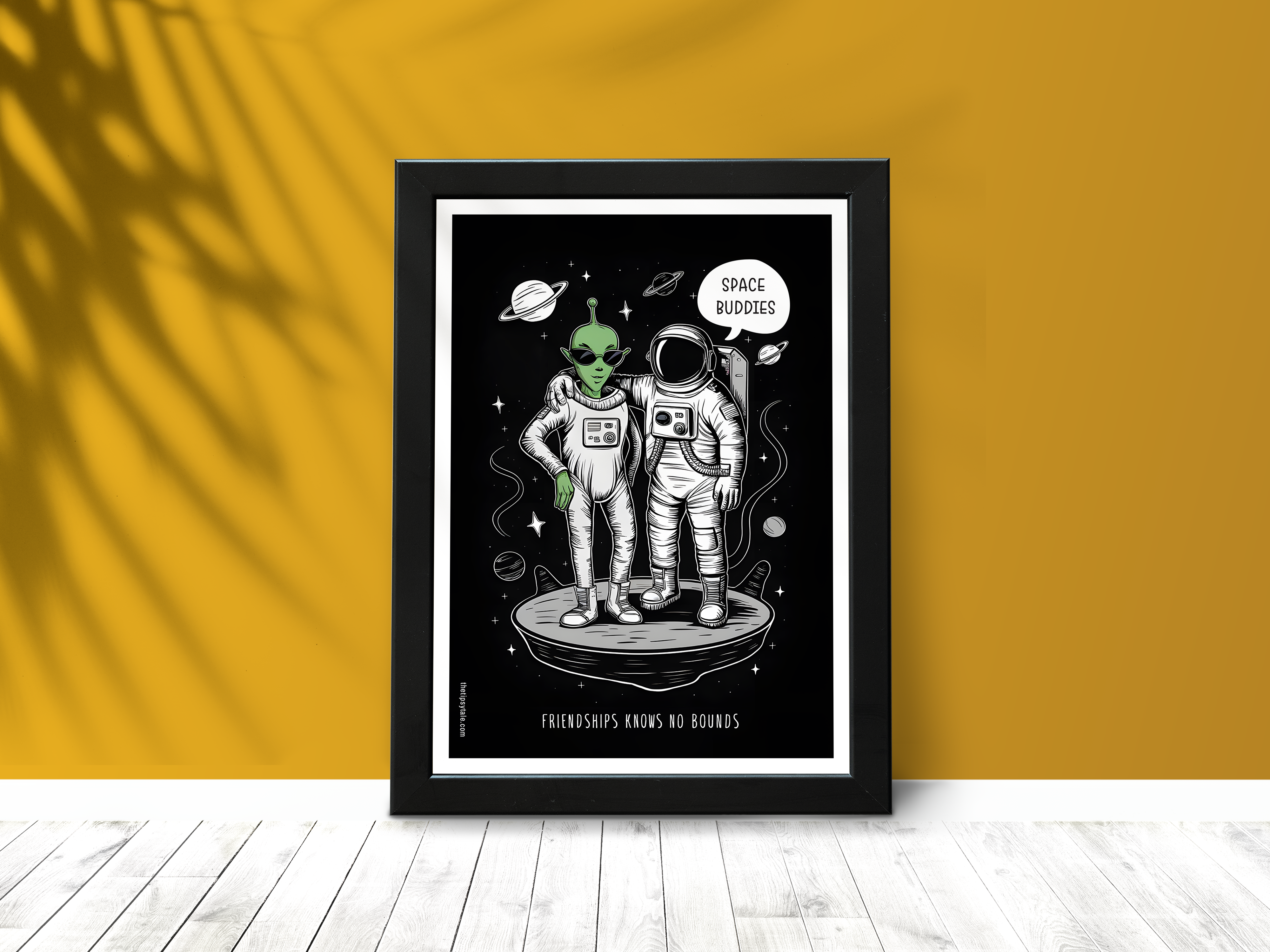 "Buddies On Space" Poster – Add a Touch of Personality to Your Space