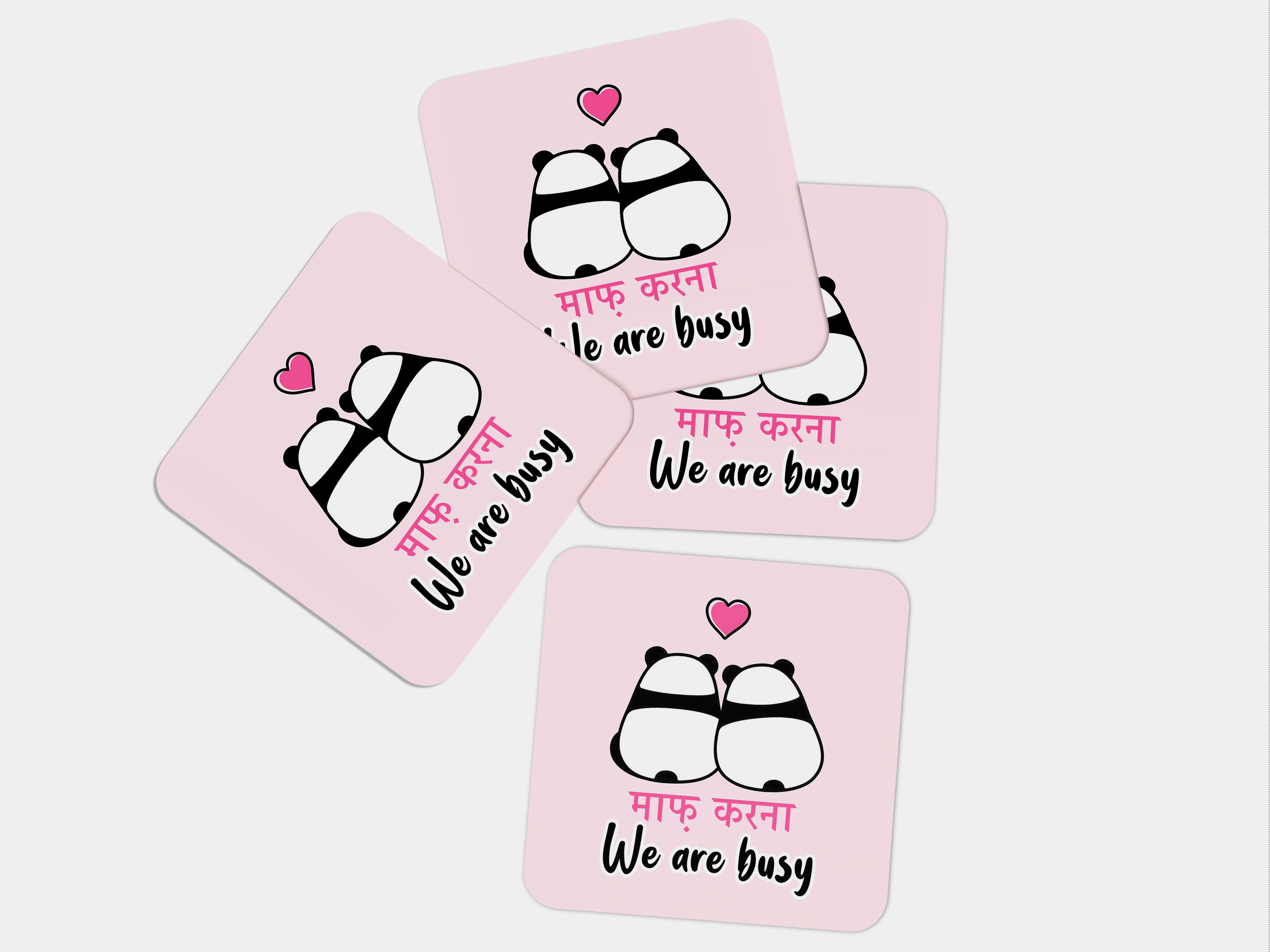 Celebrate 'We are Busy' Moments:Wedding Coaster Set