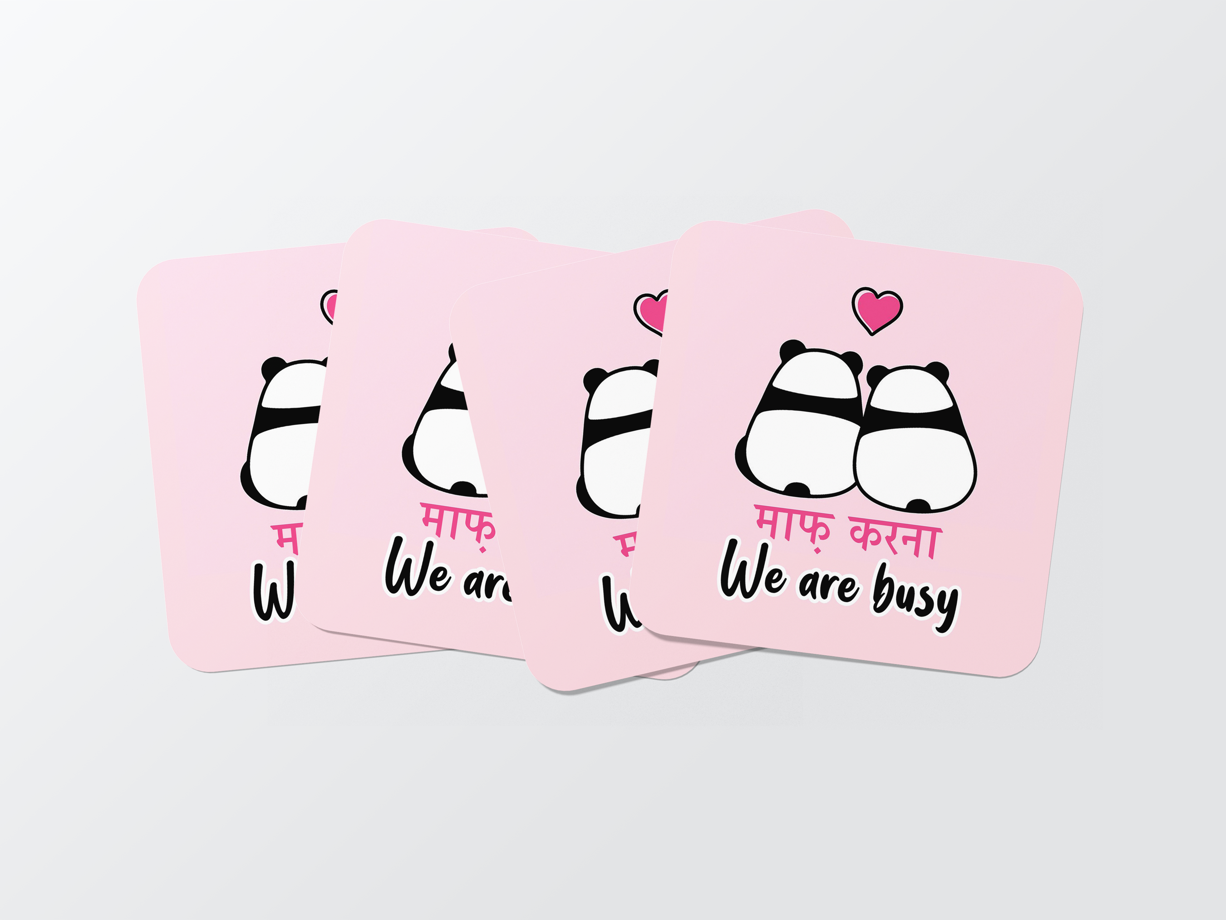 Celebrate 'We are Busy' Moments:Wedding Coaster Set