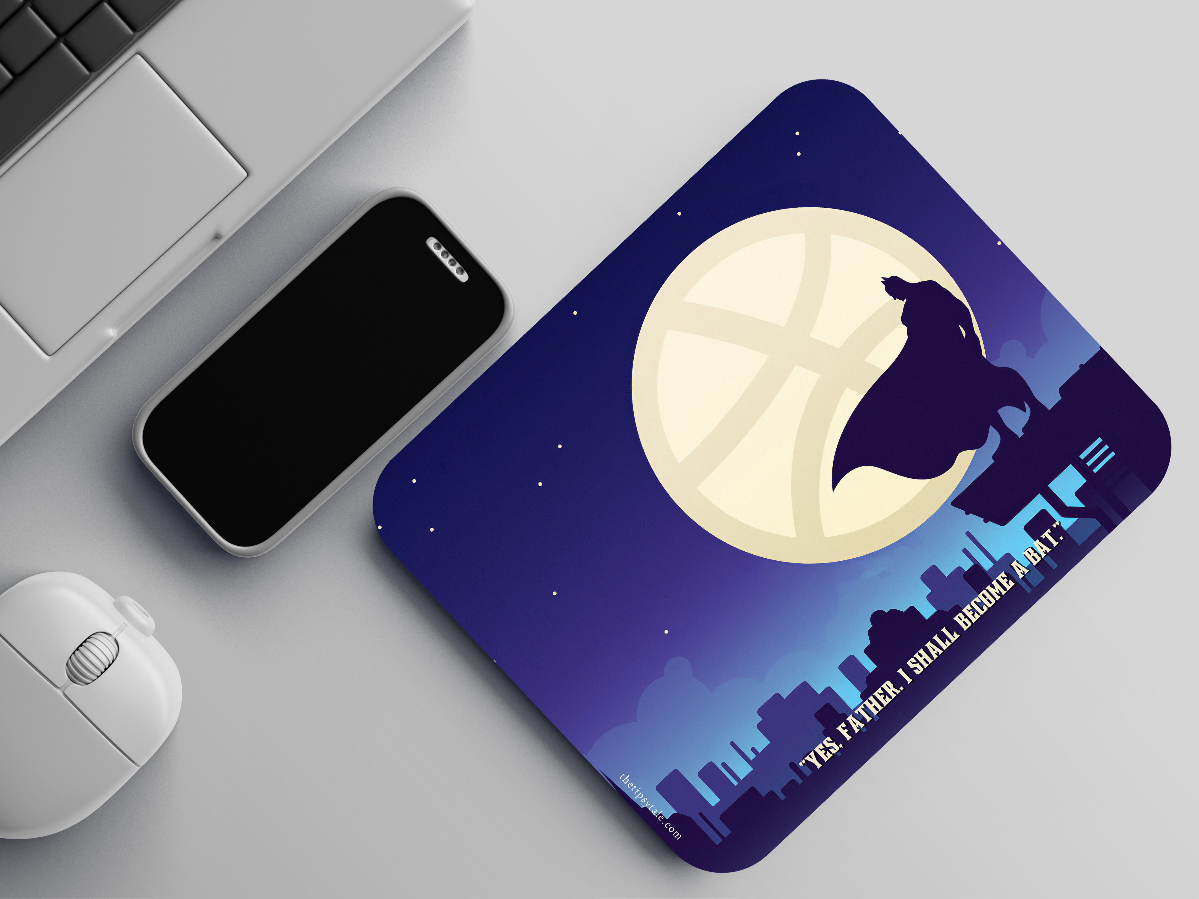 "BatMan DC- Moon" Mousepad  Enhance Your Workspace with Style