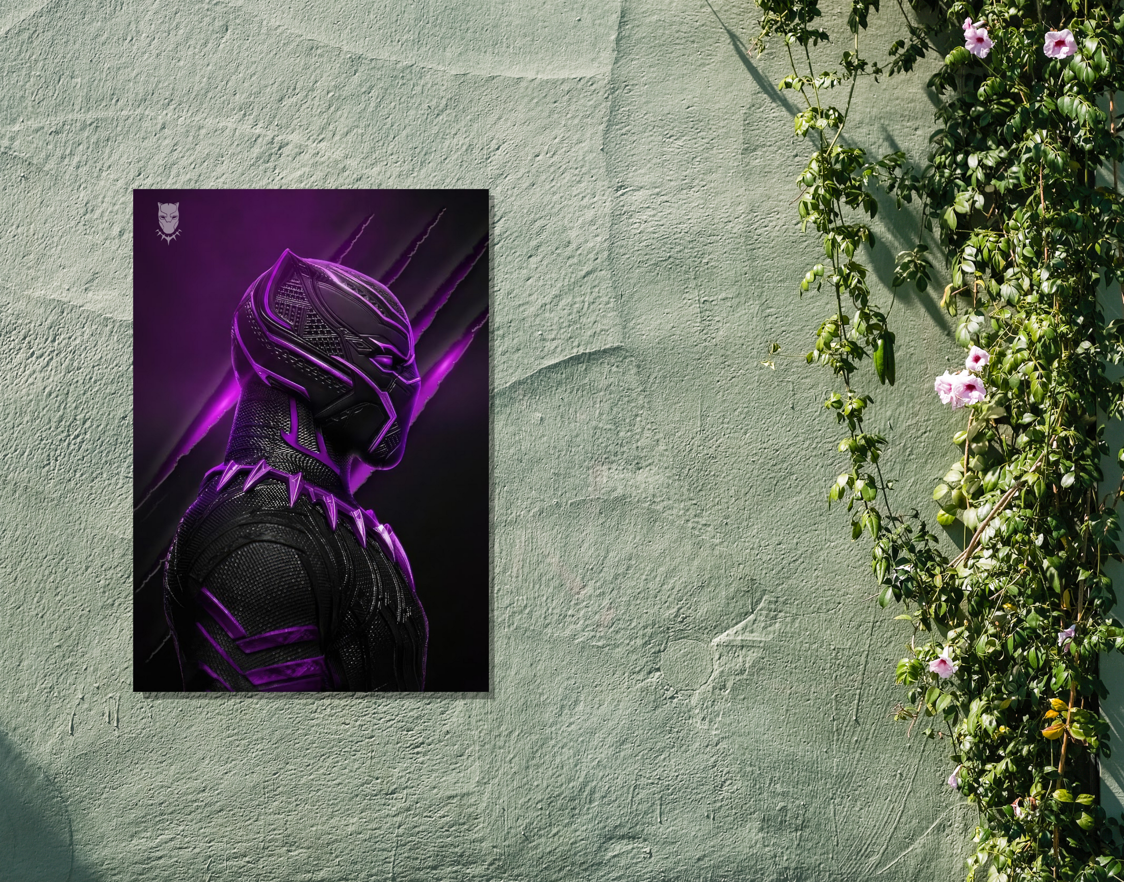 "BLACK PANTHER: VIBRANT VIBE"- Shiny & Sturdy Metallic Poster  Art That Pops & Sticks (Literally!)