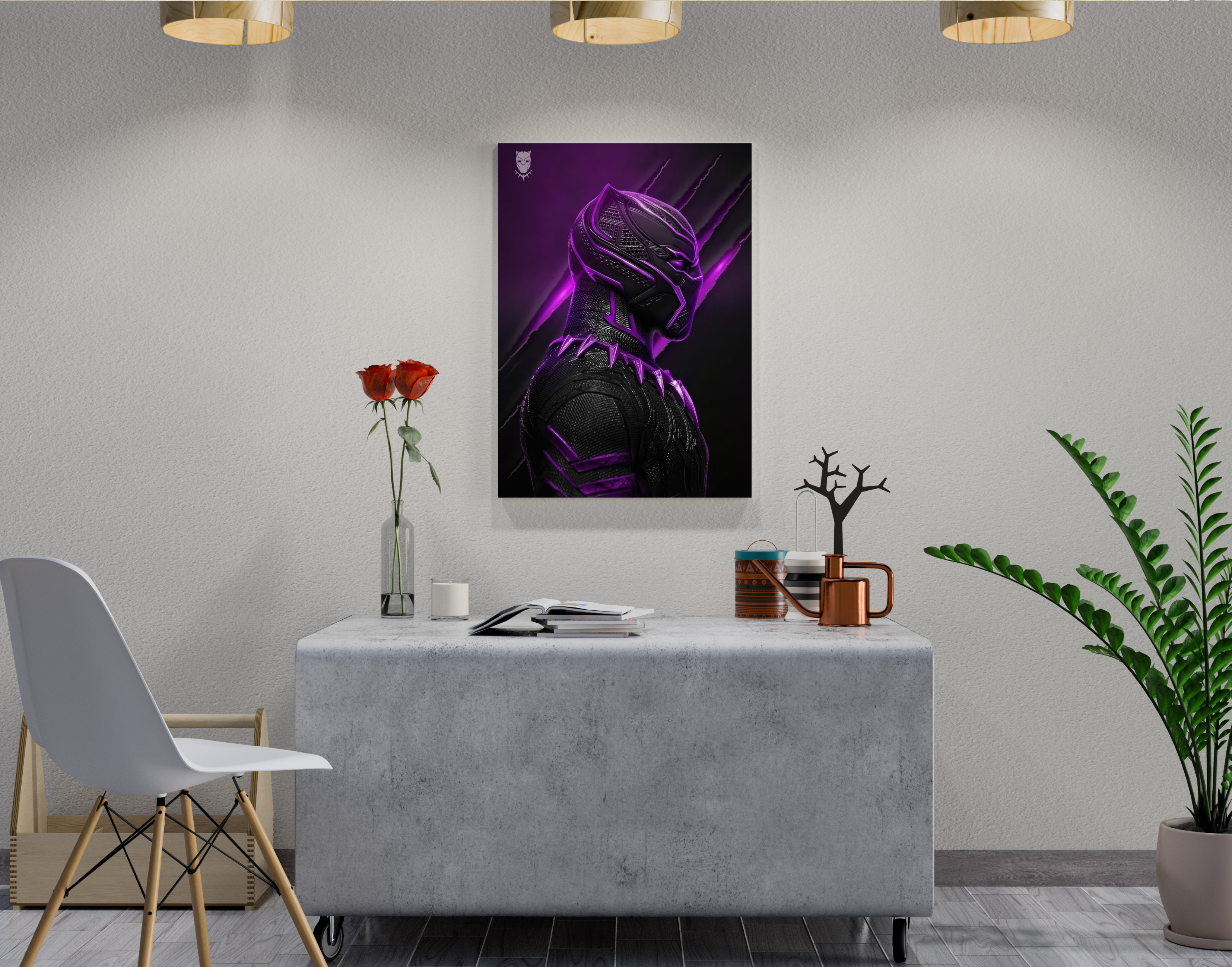 "BLACK PANTHER: VIBRANT VIBE"- Shiny & Sturdy Metallic Poster  Art That Pops & Sticks (Literally!)